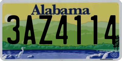 AL license plate 3AZ4114