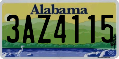 AL license plate 3AZ4115