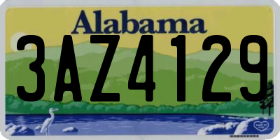 AL license plate 3AZ4129