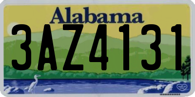 AL license plate 3AZ4131