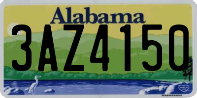 AL license plate 3AZ4150