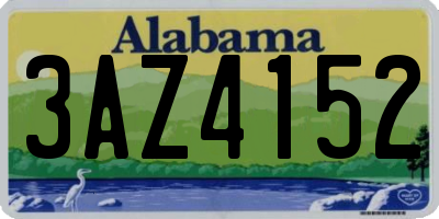 AL license plate 3AZ4152