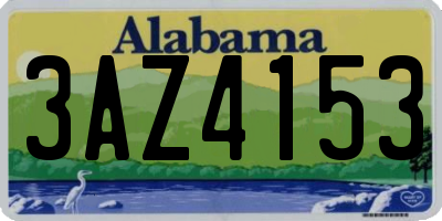 AL license plate 3AZ4153