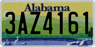 AL license plate 3AZ4161