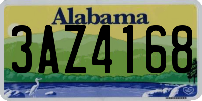 AL license plate 3AZ4168