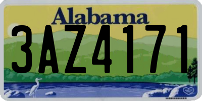 AL license plate 3AZ4171