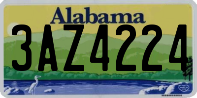 AL license plate 3AZ4224