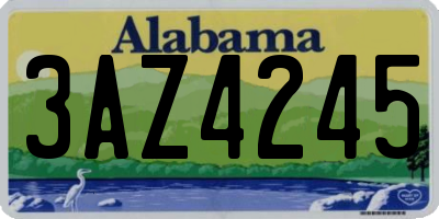 AL license plate 3AZ4245