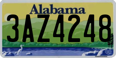 AL license plate 3AZ4248