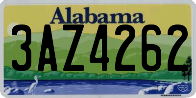 AL license plate 3AZ4262