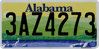AL license plate 3AZ4273