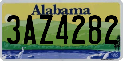 AL license plate 3AZ4282