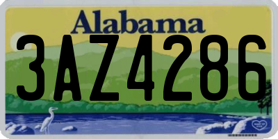 AL license plate 3AZ4286