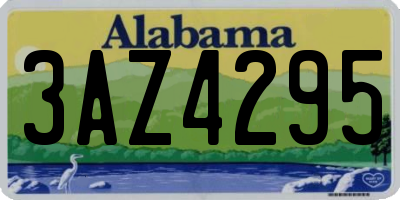 AL license plate 3AZ4295
