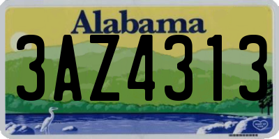 AL license plate 3AZ4313
