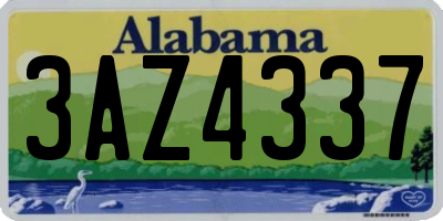 AL license plate 3AZ4337