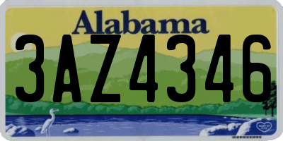 AL license plate 3AZ4346