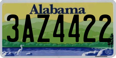 AL license plate 3AZ4422