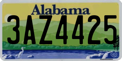 AL license plate 3AZ4425