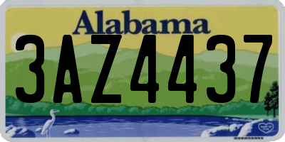 AL license plate 3AZ4437