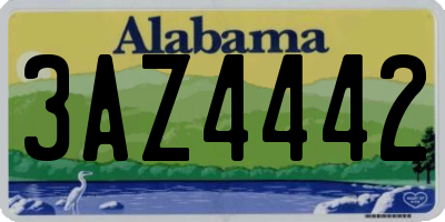 AL license plate 3AZ4442