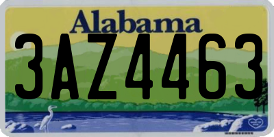 AL license plate 3AZ4463