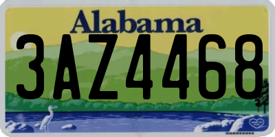 AL license plate 3AZ4468