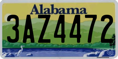 AL license plate 3AZ4472
