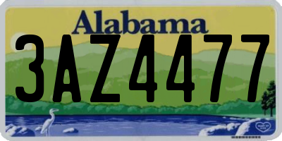 AL license plate 3AZ4477