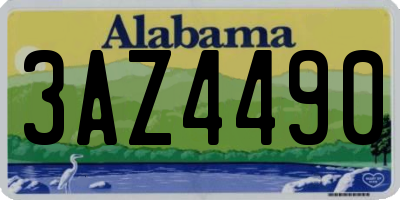 AL license plate 3AZ4490