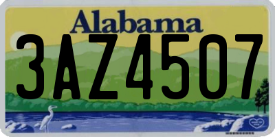 AL license plate 3AZ4507