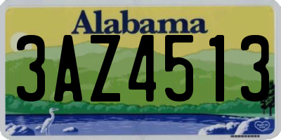 AL license plate 3AZ4513