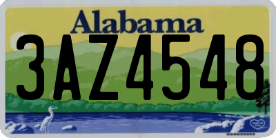 AL license plate 3AZ4548