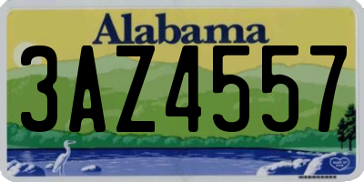 AL license plate 3AZ4557