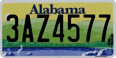 AL license plate 3AZ4577