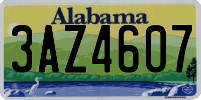 AL license plate 3AZ4607