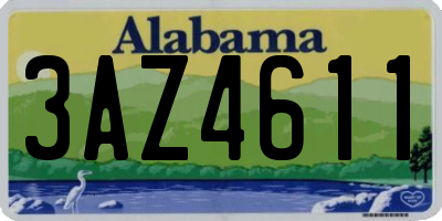 AL license plate 3AZ4611