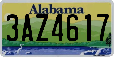 AL license plate 3AZ4617