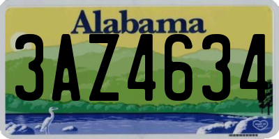 AL license plate 3AZ4634
