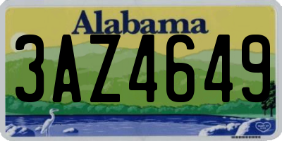AL license plate 3AZ4649