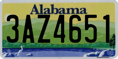 AL license plate 3AZ4651
