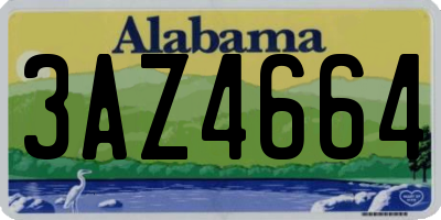 AL license plate 3AZ4664