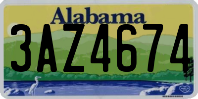 AL license plate 3AZ4674