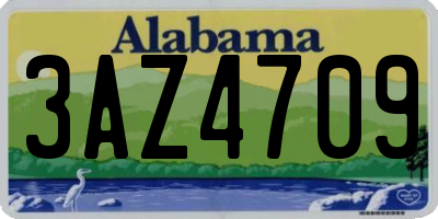 AL license plate 3AZ4709