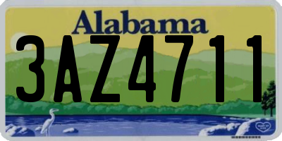 AL license plate 3AZ4711