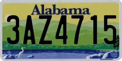 AL license plate 3AZ4715