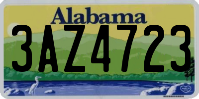 AL license plate 3AZ4723