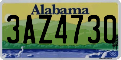 AL license plate 3AZ4730