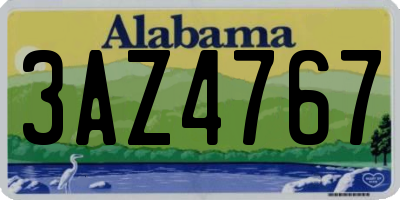 AL license plate 3AZ4767
