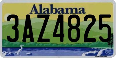 AL license plate 3AZ4825